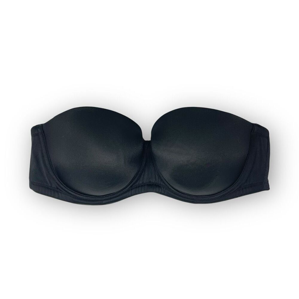 Cacique Black Strapless Underwire Bra Lane Bryant No Straps Women’s 42C Snag